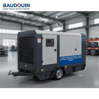 Baudouin Super Silent Diesel Genset Geradores Diesel Portáteis 700KVA 750KVA 800KVA 900KVA 1000KVA Painel Digital 50hz/60hz